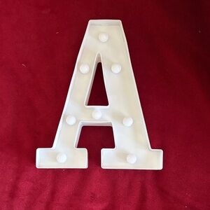 White Letter A Marquee Light